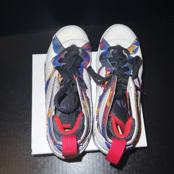 Nike Air Jordan Retro 7 “Nothing But Net” Ugly Sweater Sneakers | Youth Size 4.5 - Picture 7 of 9